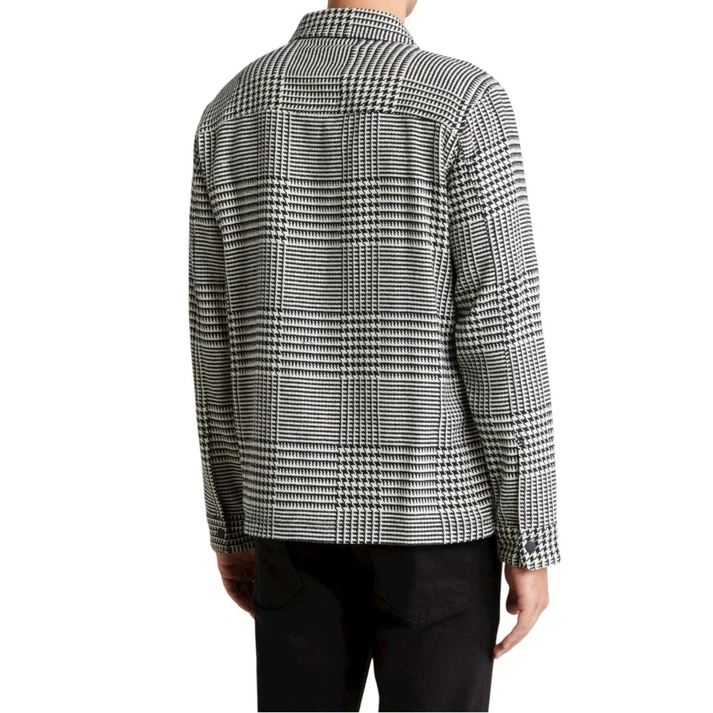 NWT Ben Sherman Glen Plaid Cotton Shirt Jacket Navy Cream Preppy British Men’s L - Picture 6 of 17